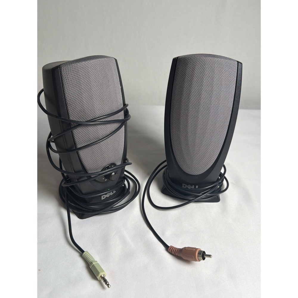 Wired Dell Computer Speakers Unisex OS Black Excellent A215